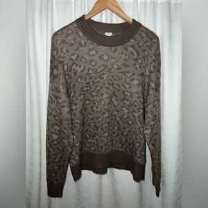 Aerie Chocolate Brown Knit Oversized Pullover